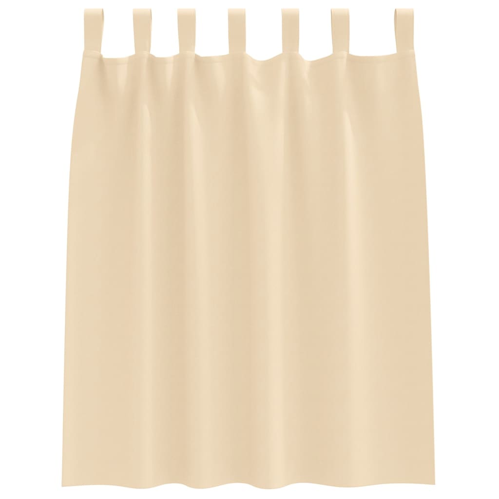 vidaXL Blackout Curtains with Rings 2 pcs Cream 140 x 140 cm Polyester