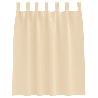 vidaXL Blackout Curtains with Rings 2 pcs Cream 140 x 140 cm Polyester