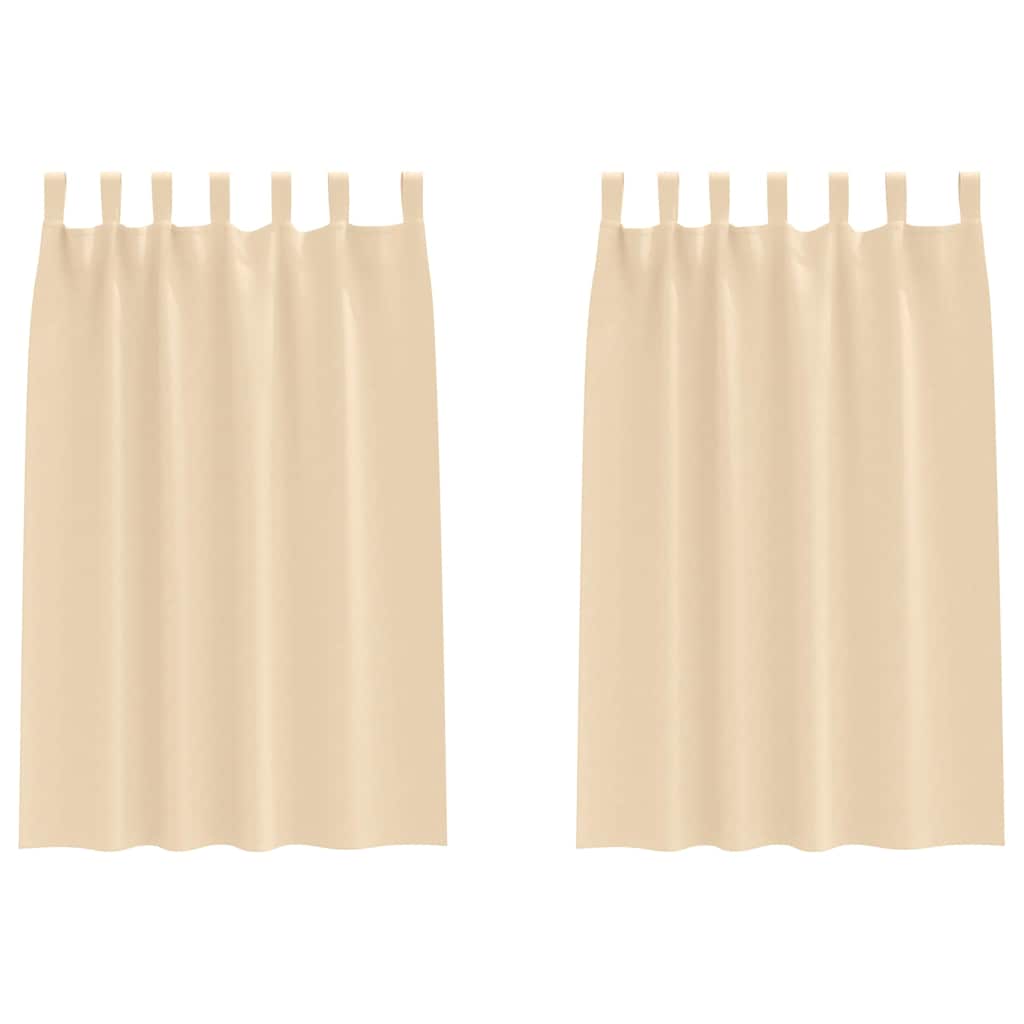 vidaXL Blackout Curtains with Rings 2 pcs Cream 175 x 140 cm Polyester