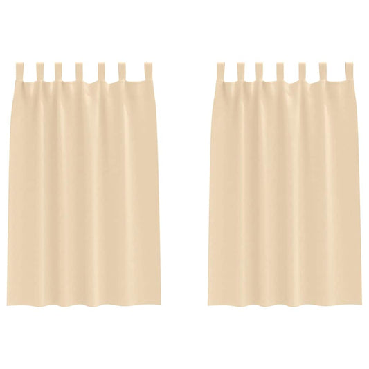 vidaXL Blackout Curtains with Rings 2 pcs Cream 175 x 140 cm Polyester