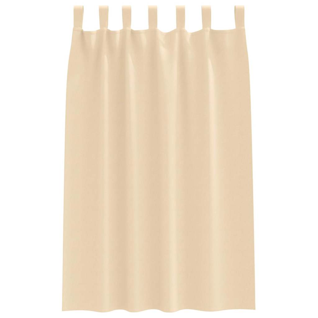 vidaXL Blackout Curtains with Rings 2 pcs Cream 175 x 140 cm Polyester