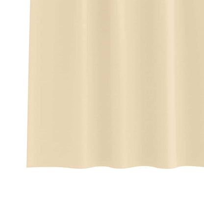 vidaXL Blackout Curtains with Rings 2 pcs Cream 225 x 140 cm Polyester