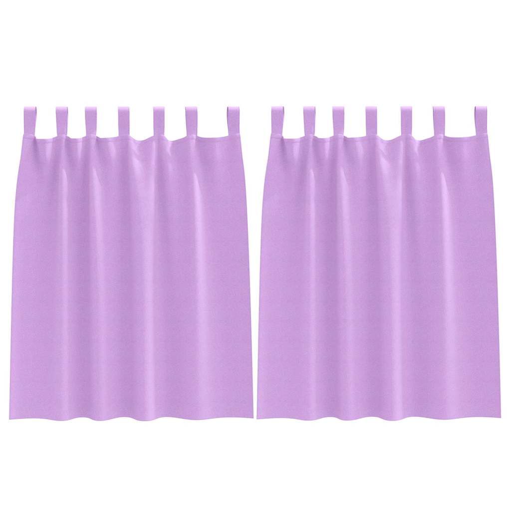 vidaXL Blackout Curtains with Rings 2 pcs Purple 140 x 140 cm