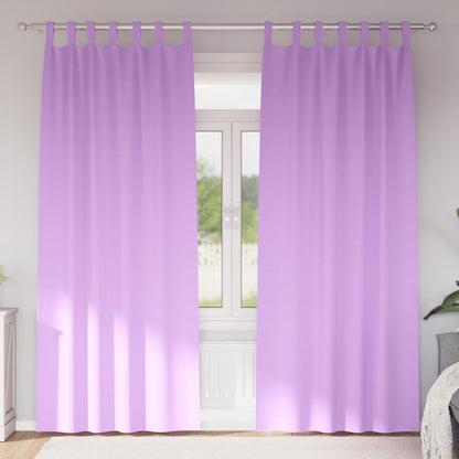 vidaXL Blackout Curtains with Rings 2 pcs Purple 225 x 140 cm