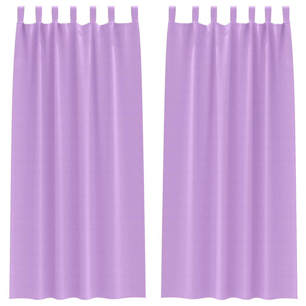 vidaXL Blackout Curtains with Rings 2 pcs Purple 225 x 140 cm