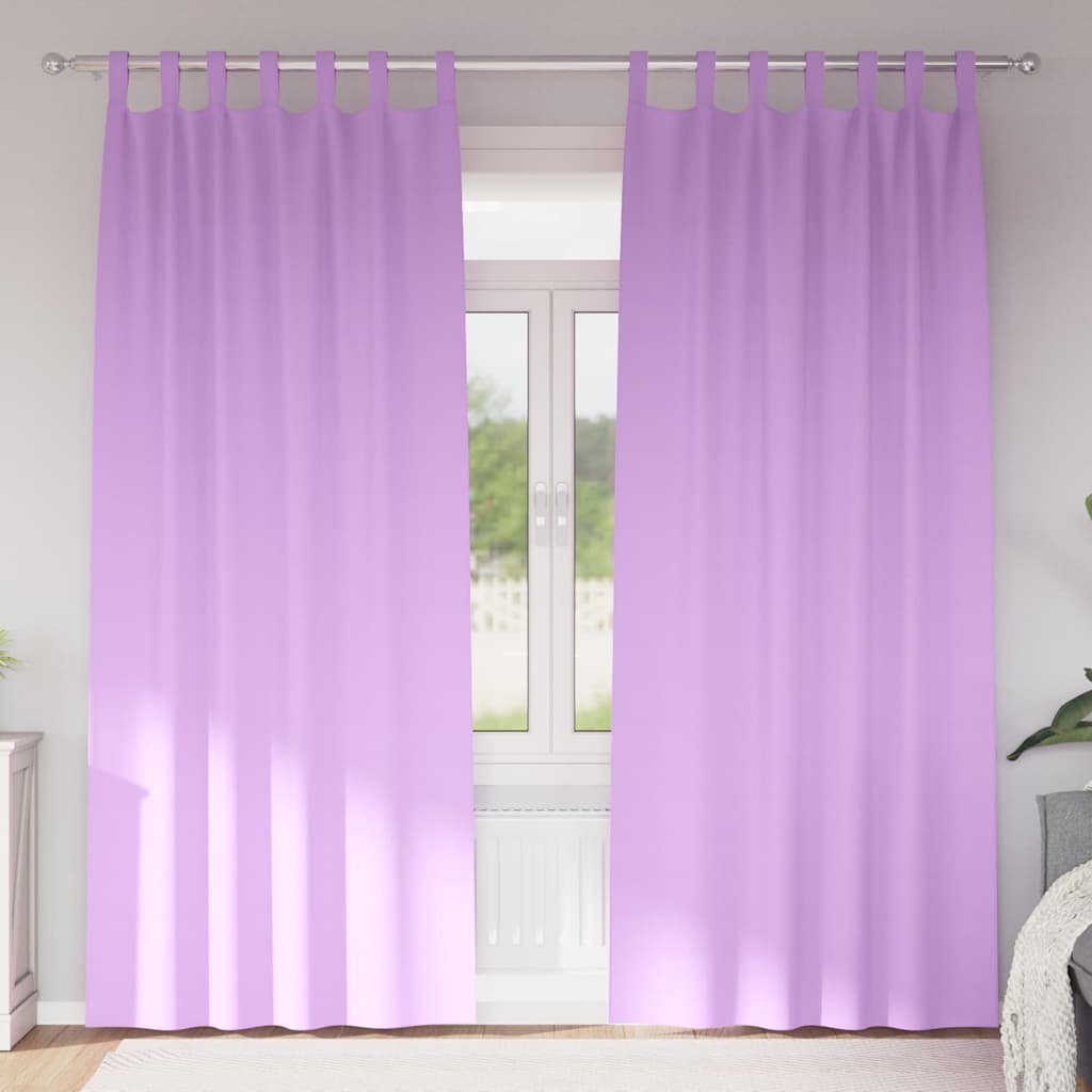 vidaXL Blackout Curtains with Rings 2 pcs Purple 245 x 140 cm