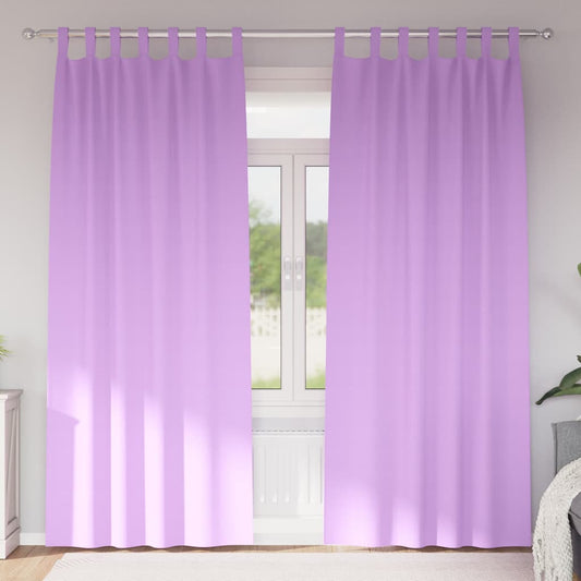 vidaXL Blackout Curtains with Rings 2 pcs Purple 245 x 140 cm