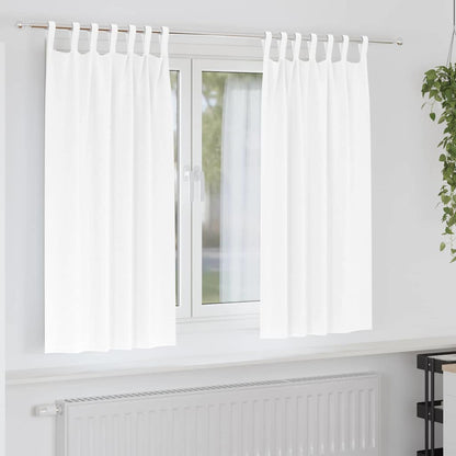vidaXL Blackout Curtains with Rings 2 pcs Pure White 175 x 140 cm