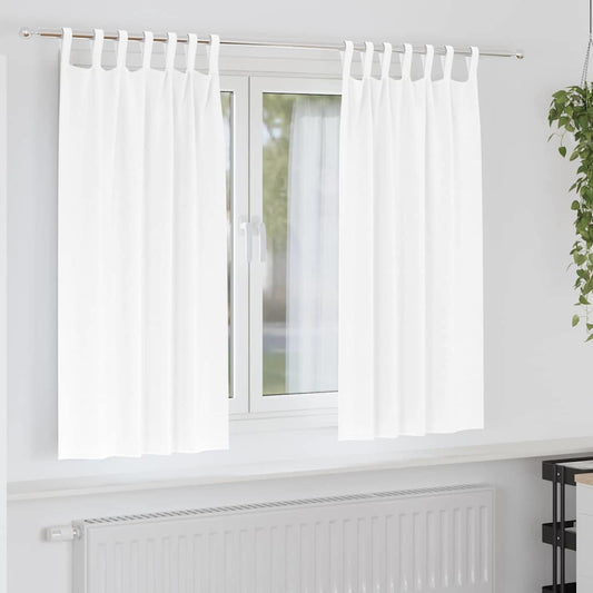 vidaXL Blackout Curtains with Rings 2 pcs Pure White 175 x 140 cm