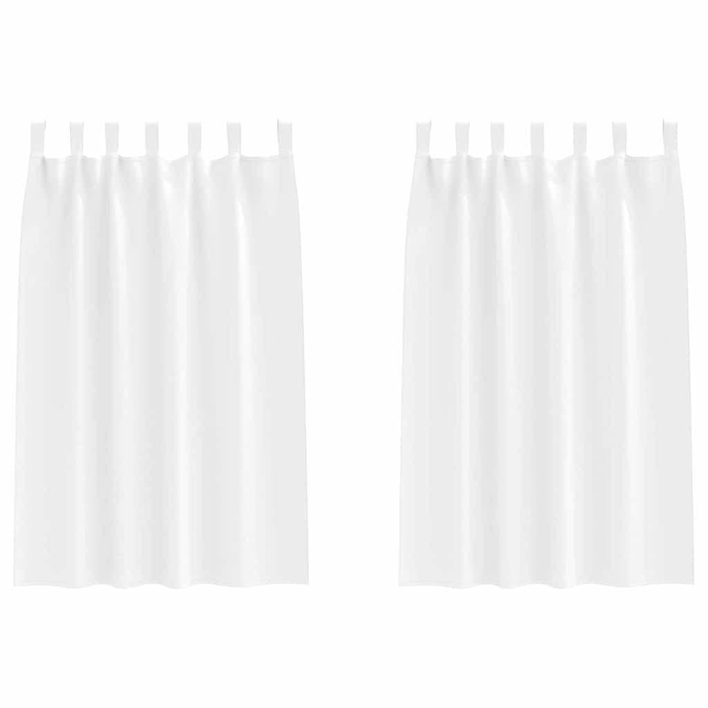 vidaXL Blackout Curtains with Rings 2 pcs Pure White 175 x 140 cm