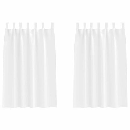 vidaXL Blackout Curtains with Rings 2 pcs Pure White 175 x 140 cm