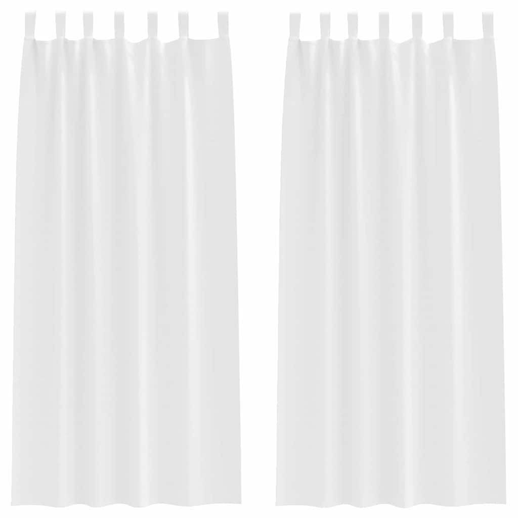 vidaXL Blackout Curtains with Rings 2 pcs Pure White 245 x 140 cm