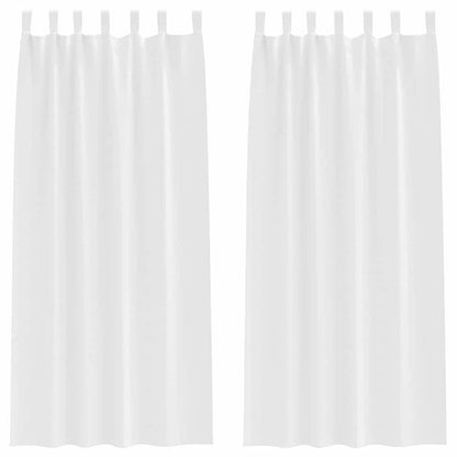 vidaXL Blackout Curtains with Rings 2 pcs Pure White 245 x 140 cm