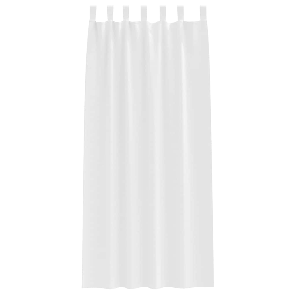 vidaXL Blackout Curtains with Rings 2 pcs Pure White 245 x 140 cm