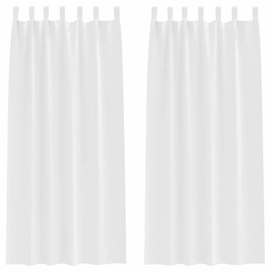 vidaXL Blackout Curtains with Rings 2 pcs Pure White 260 x 140 cm