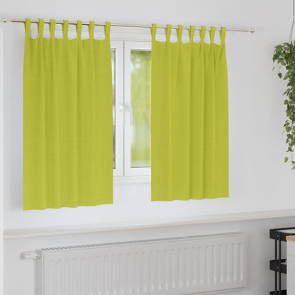 vidaXL Blackout Curtains with Rings 2 pcs Green 140 x 140 cm Polyester
