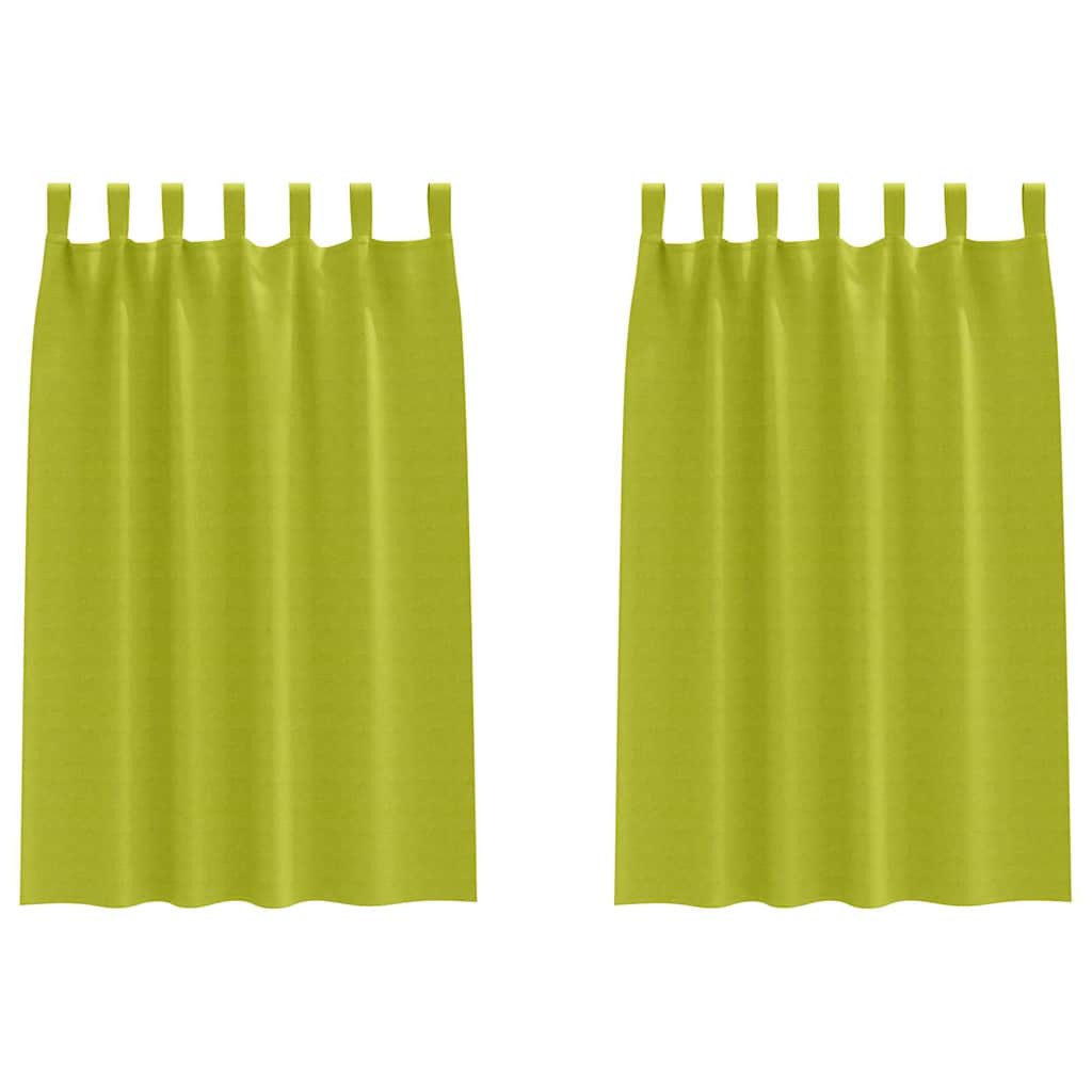 vidaXL Blackout Curtains with Rings 2 pcs Green 175 x 140 cm Polyester