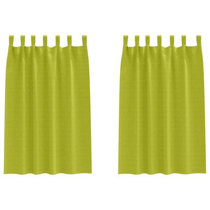 vidaXL Blackout Curtains with Rings 2 pcs Green 175 x 140 cm Polyester