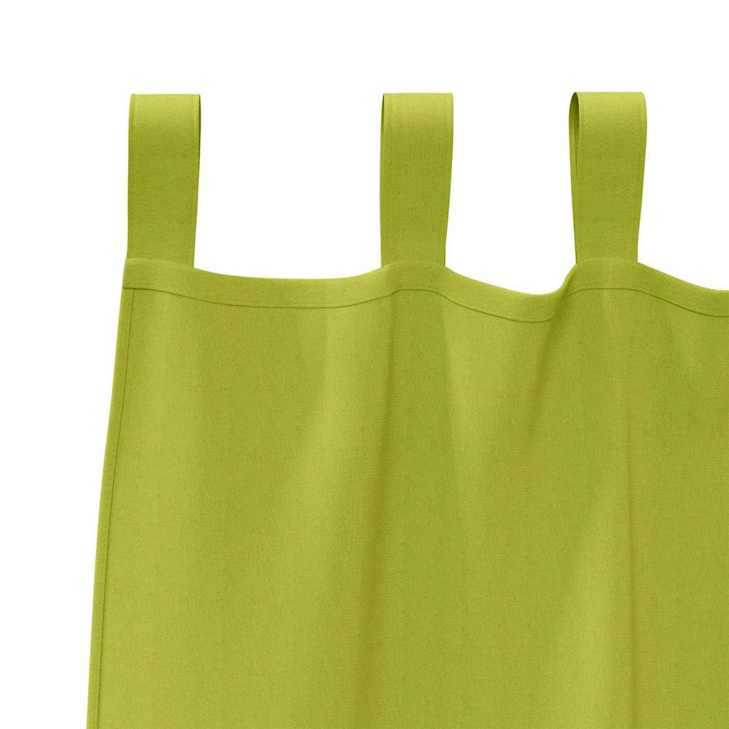 vidaXL Blackout Curtains with Rings 2 pcs Green 225 x 140 cm Polyester