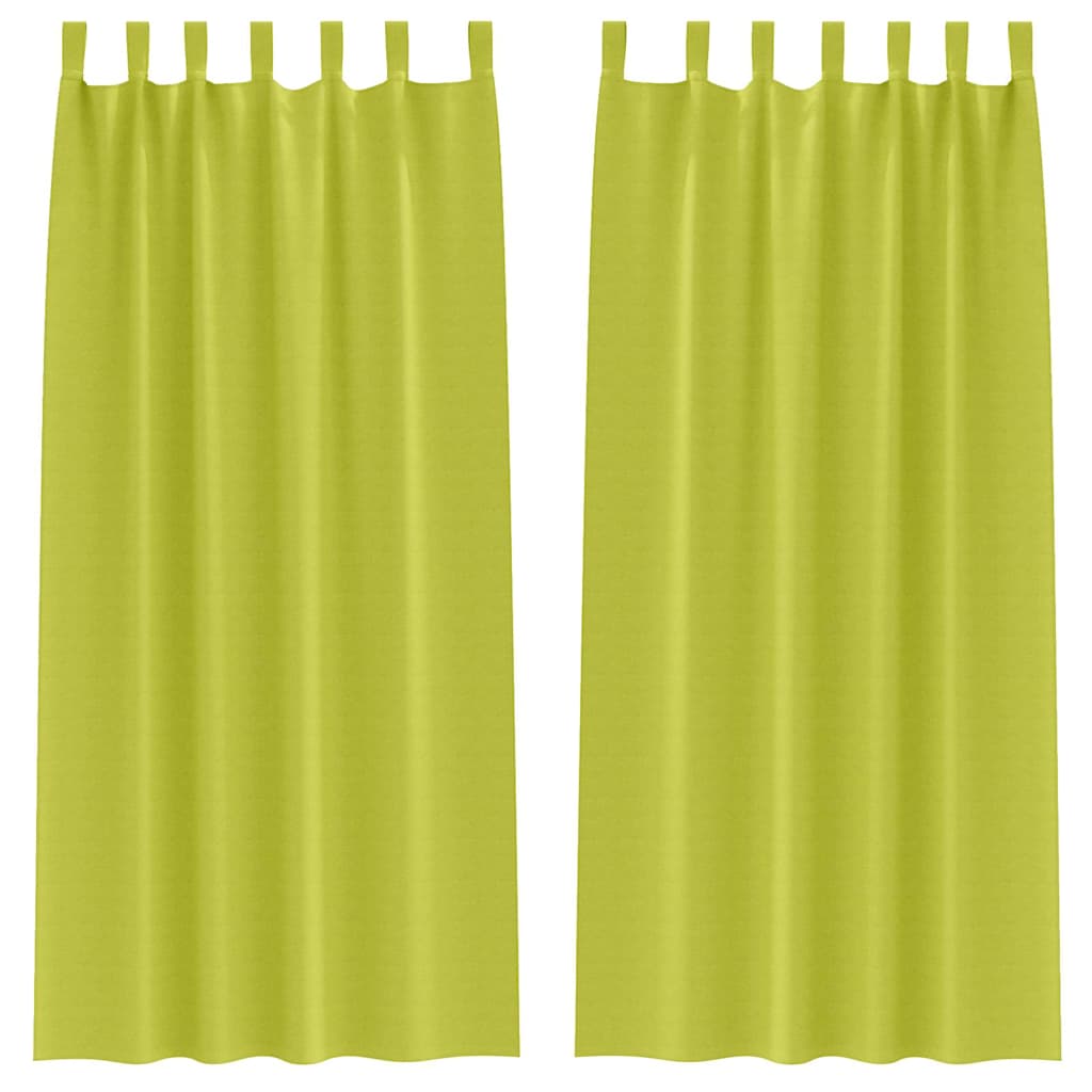 vidaXL Blackout Curtains with Rings 2 pcs Green 225 x 140 cm Polyester
