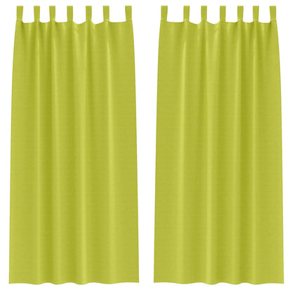 vidaXL Blackout Curtains with Rings 2 pcs Green 225 x 140 cm Polyester