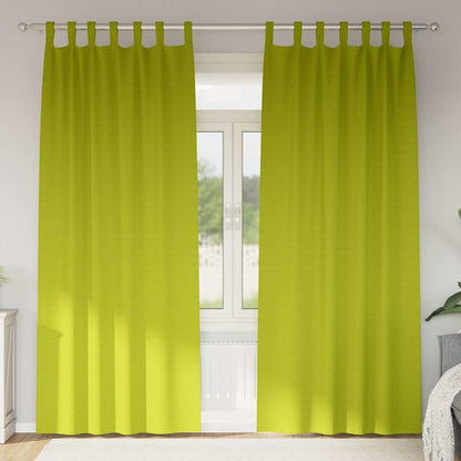 vidaXL Blackout Curtains with Rings 2 pcs Green 260 x 140 cm Polyester