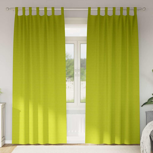 vidaXL Blackout Curtains with Rings 2 pcs Green 260 x 140 cm Polyester