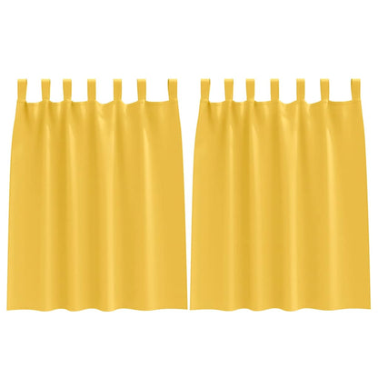 vidaXL Blackout Curtains with Rings 2 pcs Mustard Yellow 140 x 140 cm