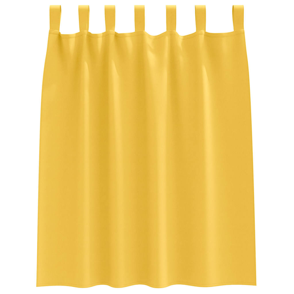 vidaXL Blackout Curtains with Rings 2 pcs Mustard Yellow 140 x 140 cm