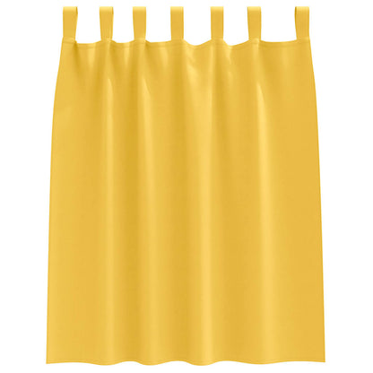 vidaXL Blackout Curtains with Rings 2 pcs Mustard Yellow 140 x 140 cm