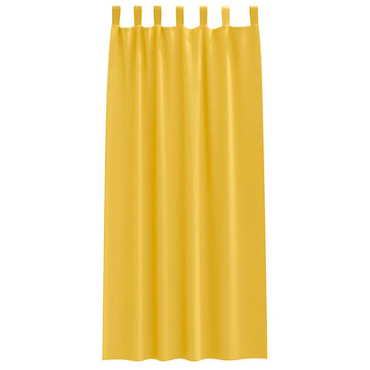 vidaXL Blackout Curtains with Rings 2 pcs Mustard Yellow 225 x 140 cm