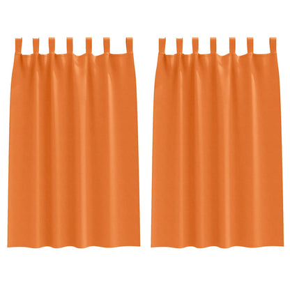 vidaXL Blackout Curtains with Rings 2 pcs Bright Orange 175 x 140 cm