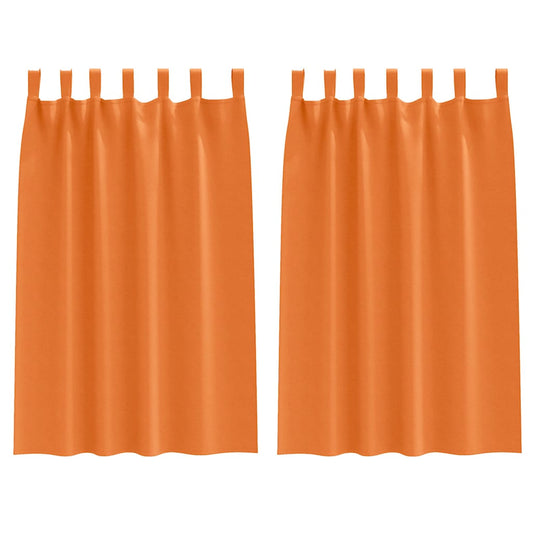 vidaXL Blackout Curtains with Rings 2 pcs Bright Orange 175 x 140 cm