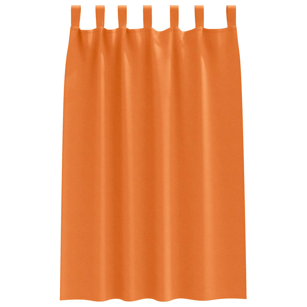 vidaXL Blackout Curtains with Rings 2 pcs Bright Orange 175 x 140 cm