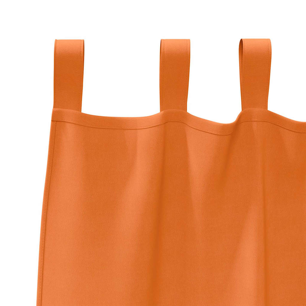 vidaXL Blackout Curtains with Rings 2 pcs Bright Orange 225 x 140 cm