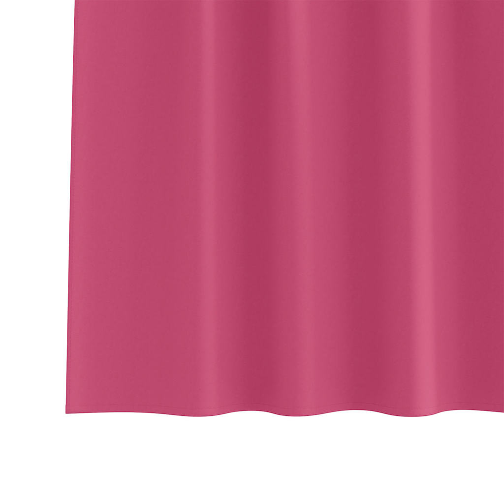 vidaXL Blackout Curtains with Rings 2 pcs Bright Pink 175 x 140 cm