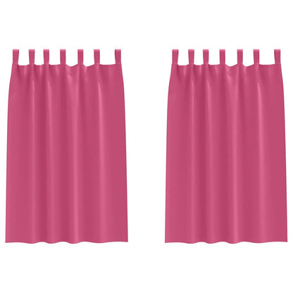 vidaXL Blackout Curtains with Rings 2 pcs Bright Pink 175 x 140 cm
