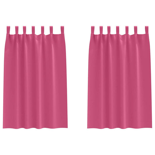vidaXL Blackout Curtains with Rings 2 pcs Bright Pink 175 x 140 cm
