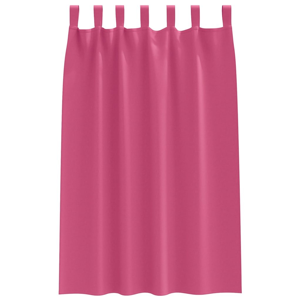 vidaXL Blackout Curtains with Rings 2 pcs Bright Pink 175 x 140 cm