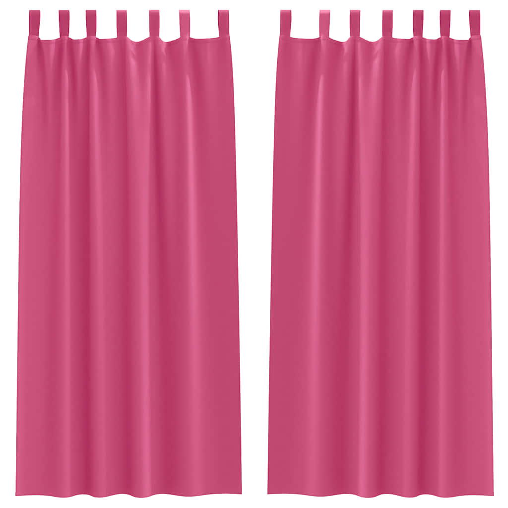 vidaXL Blackout Curtains with Rings 2 pcs Bright Pink 225 x 140 cm