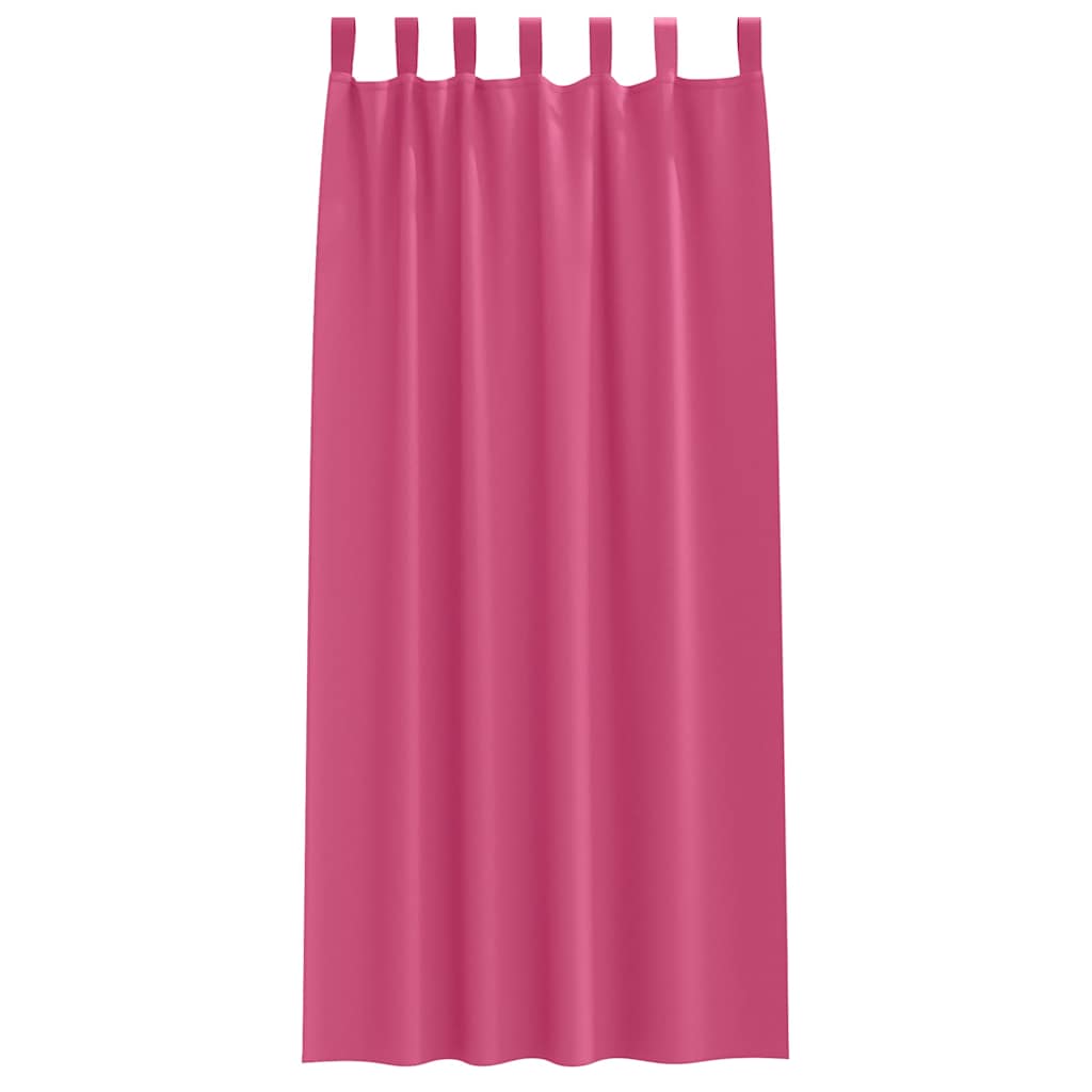 vidaXL Blackout Curtains with Rings 2 pcs Bright Pink 225 x 140 cm