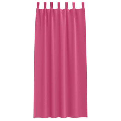 vidaXL Blackout Curtains with Rings 2 pcs Bright Pink 225 x 140 cm