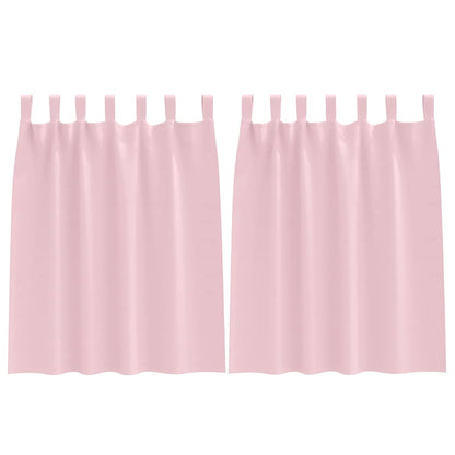 vidaXL Blackout Curtains with Rings 2 pcs Baby Pink 140 x 140 cm