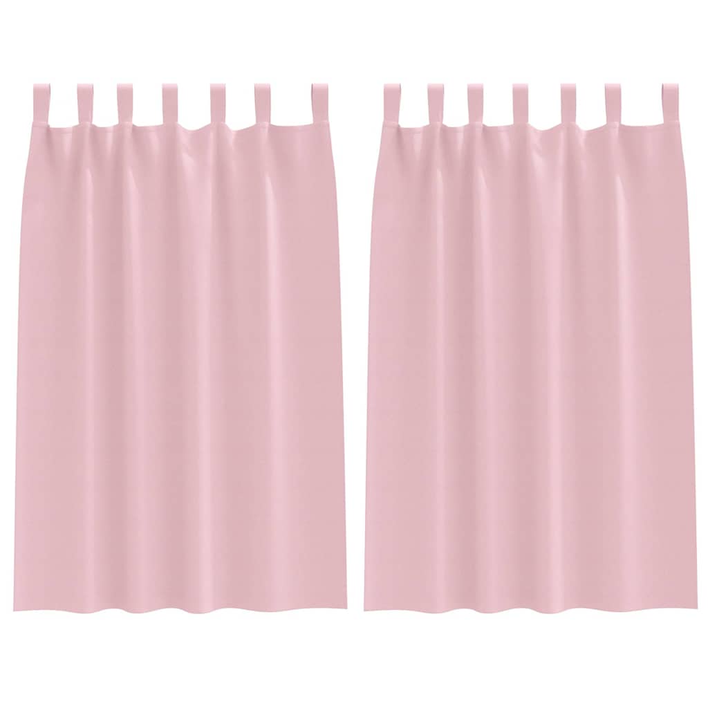 vidaXL Blackout Curtains with Rings 2 pcs Baby Pink 175 x 140 cm