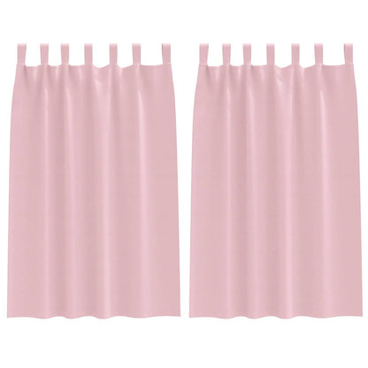 vidaXL Blackout Curtains with Rings 2 pcs Baby Pink 175 x 140 cm