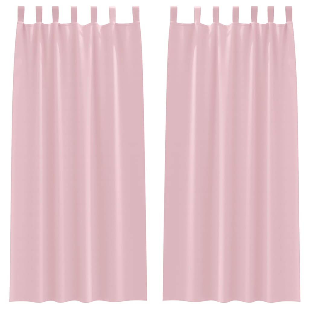 vidaXL Blackout Curtains with Rings 2 pcs Baby Pink 260 x 140 cm