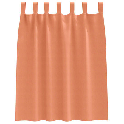 vidaXL Blackout Curtains with Rings 2 pcs Terracotta 140 x 140 cm