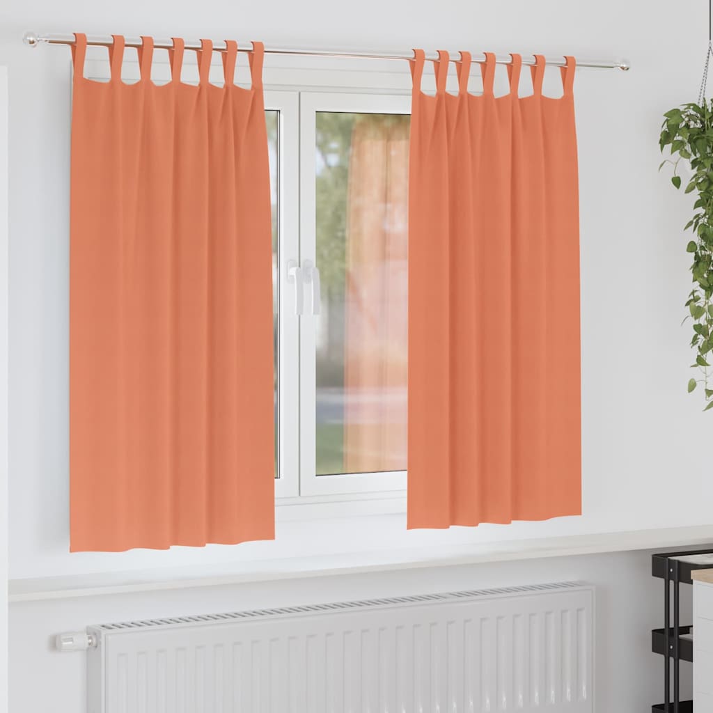 vidaXL Blackout Curtains with Rings 2 pcs Terracotta 175 x 140 cm