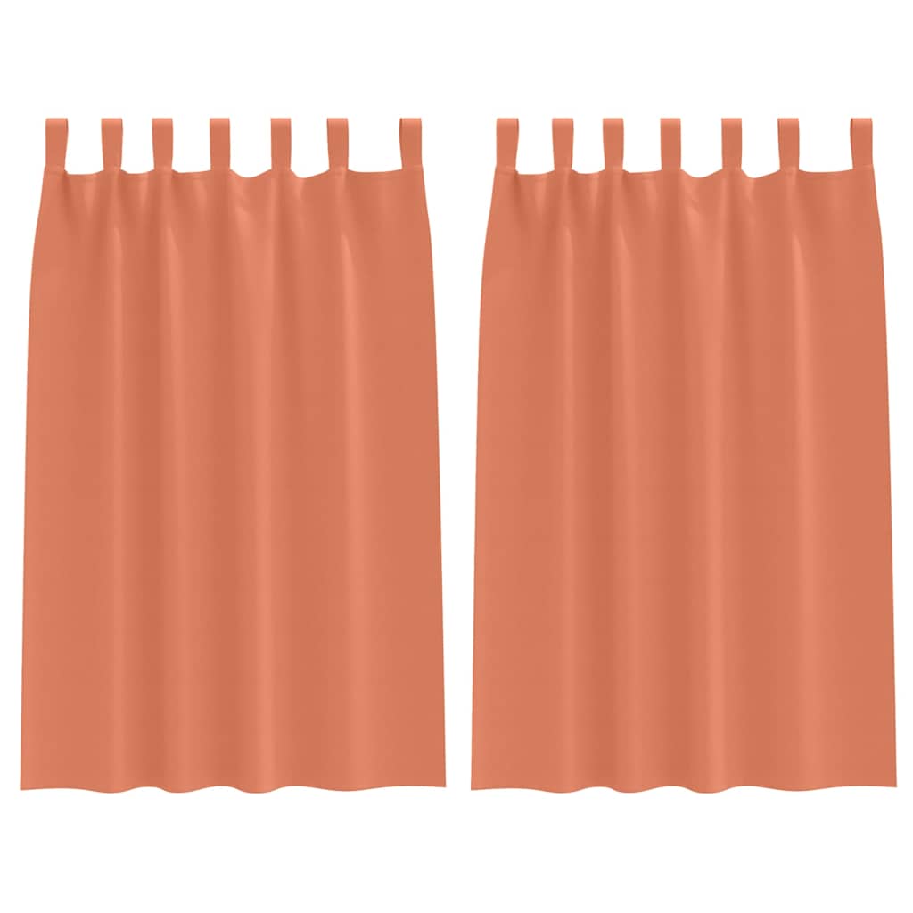vidaXL Blackout Curtains with Rings 2 pcs Terracotta 175 x 140 cm