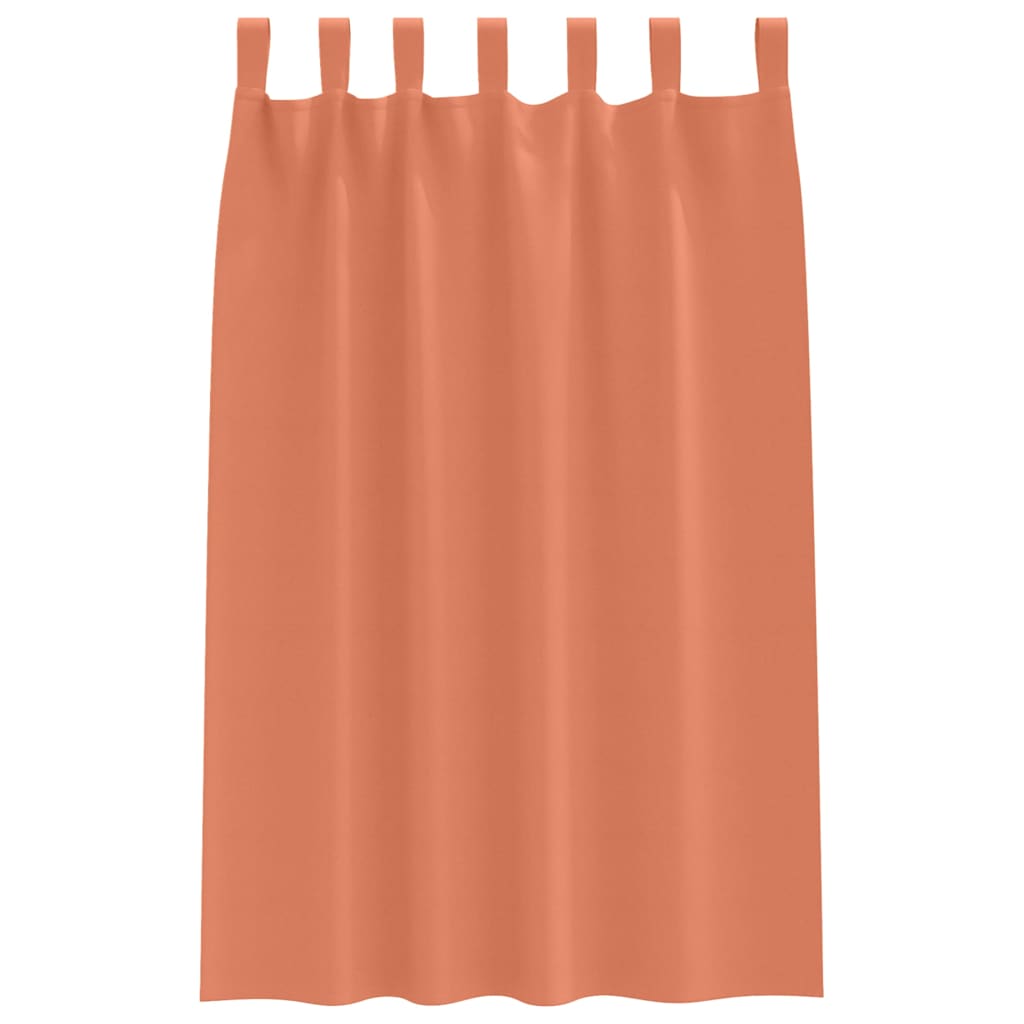vidaXL Blackout Curtains with Rings 2 pcs Terracotta 175 x 140 cm